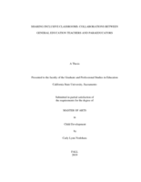 Sharing inclusive classrooms: collaborations between general education teachers and paraeducators