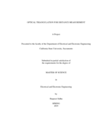 Optical triangulation for distance measurement