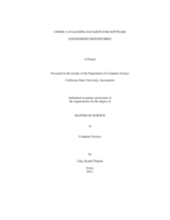 CDSER: cataloging datasets for software engineering repositories